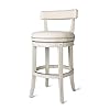 Maven Lane Alexander Low-Back Kitchen Swivel Stool, White Oak, Bar Height