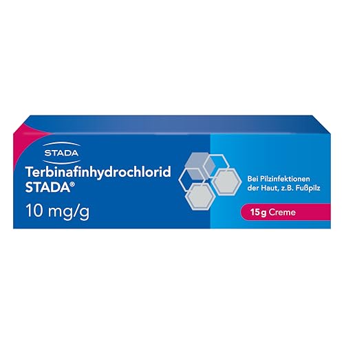 Terbinafinhydrochlorid STADA 10 mg/g Creme, gegen bestimmte Pilzinfektionen der Haut, von denen der Fußpilz der bekannteste ist, 15 g