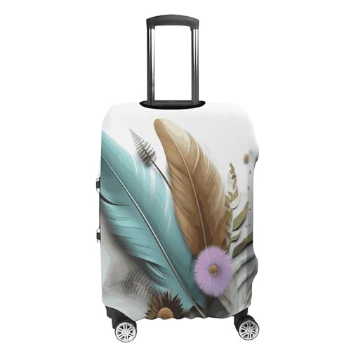 Feather Flower Printed Luggage Cover Protector, Fits 18-32 Inch Luggage4