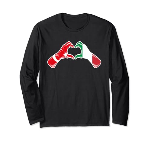 Türkei Italien Flagge - Türkisches italienisches Herz Langarmshirt