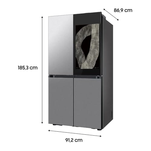 Samsung Geladeira French Door Family Hub 4 Portas Flexzone Samsung Bespoke RF29D Inox 699L – 127V
