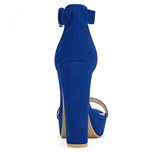 Image of Allegra K Women's Platform High Heel Ankle Strap Chunky Heels Sandals