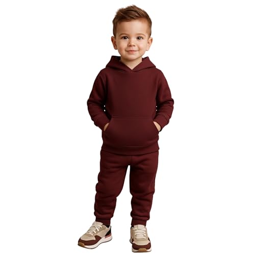 Image of Kids Hoodie Sweatshirt, Boys & Girls Relaxed Fit Wool Hooded & Round Neck Sweatshirt