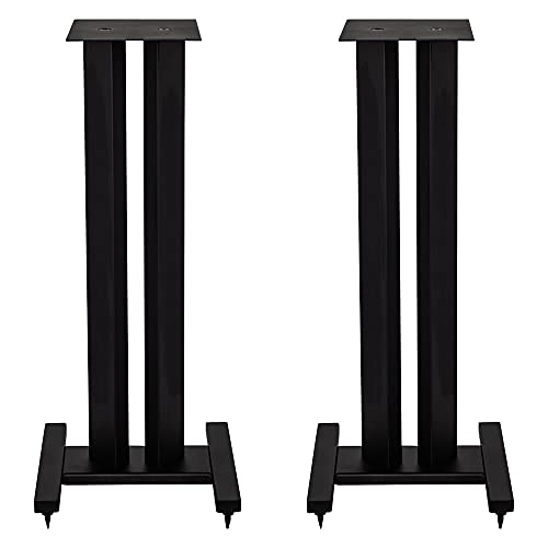 ELAC LS20 Black Bookshelf Speaker Stands - Pair