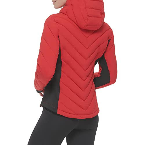 Calvin Klein Women's Scuba Side Panel and Sleeve Detail Adjustable Hood Zip Pocketspuffer3