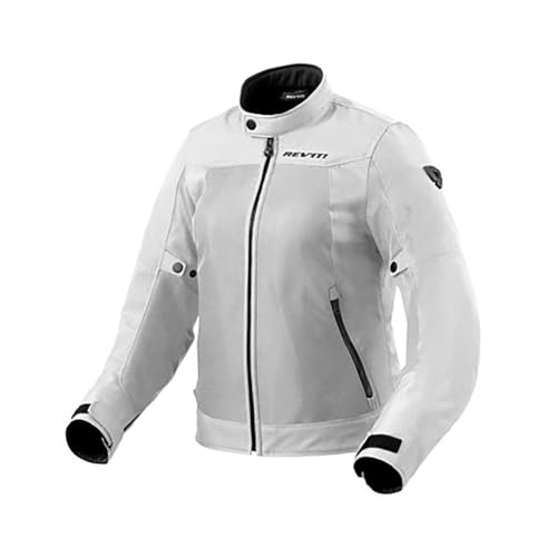 Silver Revit Eclipse 2 Giacca Tessile Moto da Donna, Argento, 44