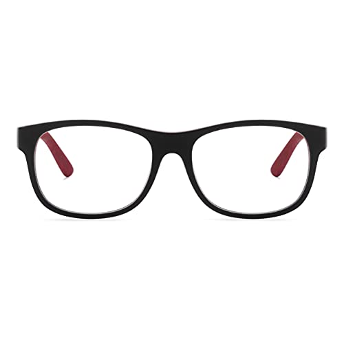 Image of HyperX Spectre Scout - Gaming Eyewear, Glasses for Kids, Blue Light Blocking, UV Protection, Crystal Clear Lenses, TR-90 Frame, Microfiber Pouch, Square Eyewear Frame - Red