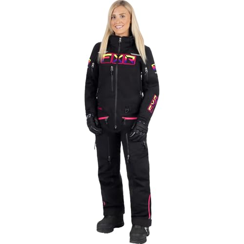 FXR Women's Maverick Lite Monosuit 2025 (Black/Neon Fusion - 12)