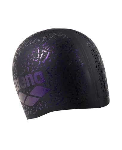 Image of Arena Unisex Shine Silicone Swim Cap for Women and Men Fitness Swimmers Intensive Training Durable Soft Elastic Bathing Cap