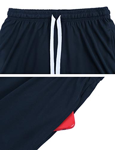 Hawiton Short esportivo masculino de secagem rápida para basquete com bolsos roupa esportiva para co