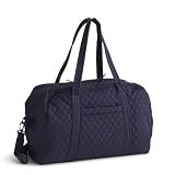 Vera Bradley Women's Premium Cotton Miramar Weekender Travel Bag, Peacoat, One Size