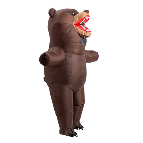 image for Spooktacular Creations Inflatable Costume Adult, Bear Air Blow-up Delu