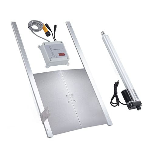 Automatische Tür für Hühnerstall, Geflügelstalltür mit Timer und Lichtsteuerung, Ferngesteuerte Tür für Geflügelzucht(EU… – Bild 6