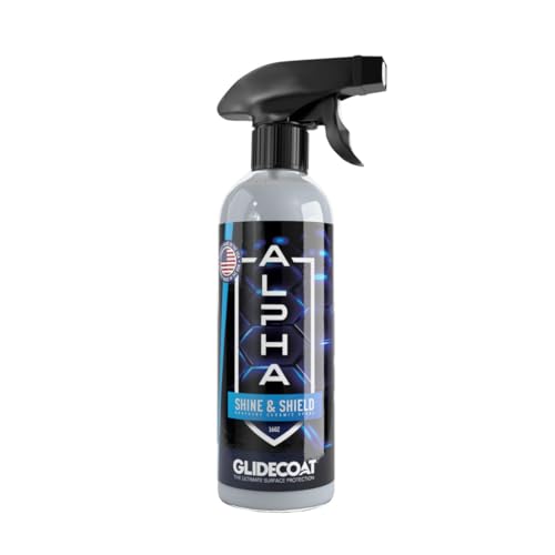 Glidecoat Alpha Shine & Shield Graphene Ceramic Spray - 16oz - Graphene-Infused Spray Sealant for Cars Boats RVs and Motorcycles - Up to 12 Months UV Protection Gloss and Hydrophobics
