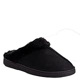MUK LUKS Women's Polysuede Clog, Black, 9-10