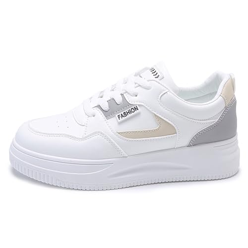 TERBOFIN Skate Shoes for Women White Walking Shoes Fashion Sneakers Casual Shoes Lightweight