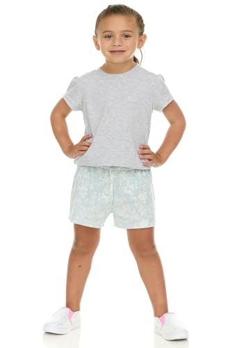 Laura Ashley Girls' 5-Pack Shorts - Soft & Stylish Essentials for Toddlers and Little Girls (12M-4Y)3