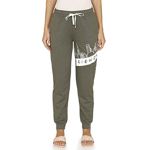 Image of Zivame Friends Knit Poly Lounge Pant - Rifle Green