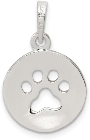 925 Sterling Silver Paw Print Pet Necklace Charm Pendant Only - Image 3