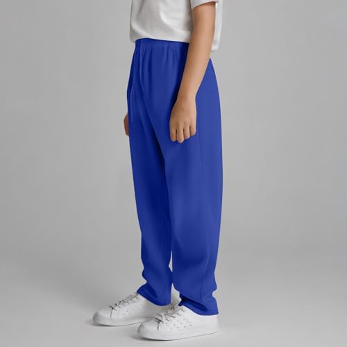 Boys Girls Fleece Sweatpants Straight Leg Active Workout Casual Joggers with Pockets Kids Comfort Soft Cargo Pants3