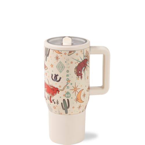 HydroJug Traveler 20oz Tumbler with Handle and Flip Straw, Cup Holder Friendly, Leak Resistant Insulated Stainless Steel Water Bottle, Reusable, Rubber Base