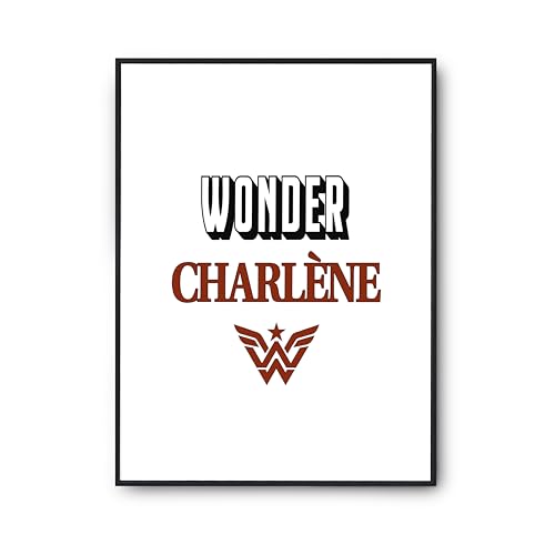 Poster citation Wonder Charlène affiche décoration murale humour