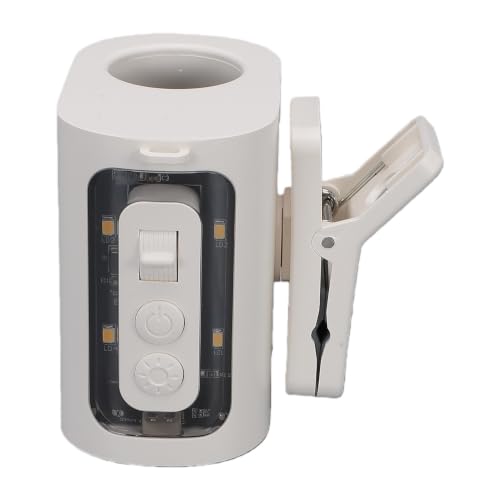 Ventilador de cinturón portátil con giro 360° y luz integrada para camping 5