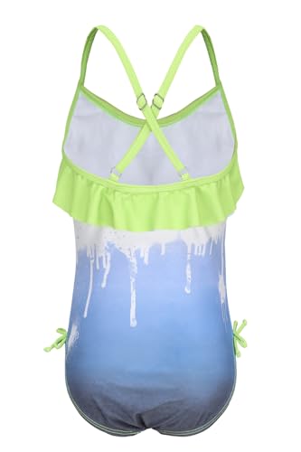 Image of Girls One Piece Swimsuits Ruffle Bathing Suit Kids Hawaiian Floral Swimwear 3-16 Years