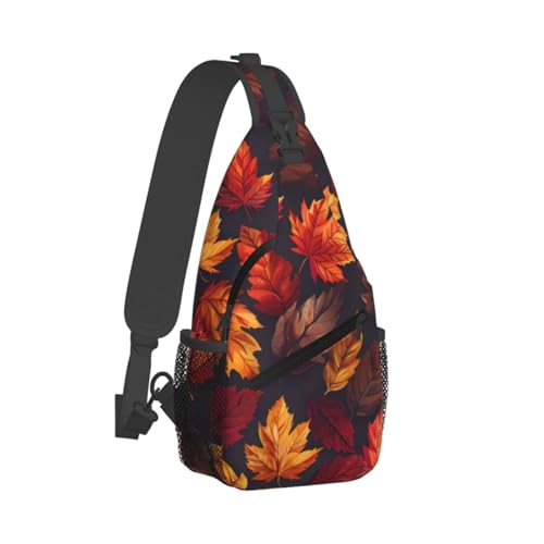 Bolso tipo bandolera con estampado otoñal para mujer y hombre miniatura 2