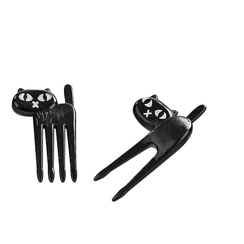 Alipis 6pcs Cat Design Fruit Fork Food Picks Bento Dessert Decorations Reusable Easy to Pp Material Safe for Boys and Girls