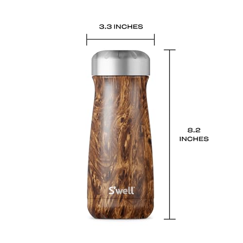S'well Stainless Steel Traveler - 16 Fl Oz - Teakwood Termo de Acero Inoxidable miniatura 4