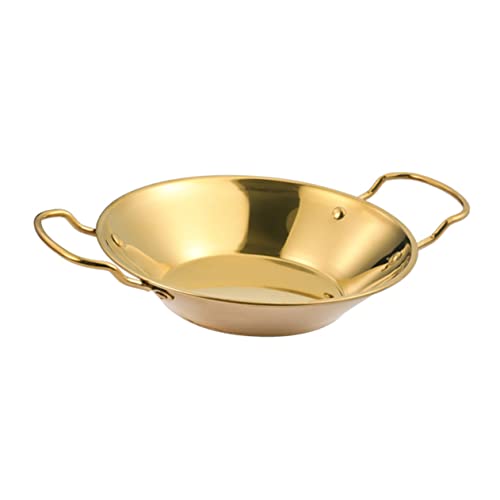 iplusmile Olla Inoxidable Resistente al Calor con Doble Asa Práctica Cacerola para Cocina de Inducción Diseño Antiadherente y Fácil Limpieza