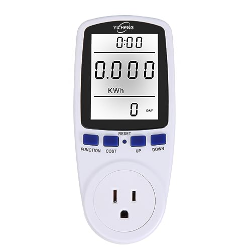 Electrical Usage Monitor,Watt Meter,Power Meter,Wattage Meter,Energy Voltage amp Meter Tester with,Overload Protection,7 Modes Display(White Backlight)