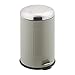 Relaxdays Bidone Rifiuti, Bagno, Cucina, 20L, con Pedale Automatico, Coperchio, Cesto Interno Estraibile, Grigio Chiaro