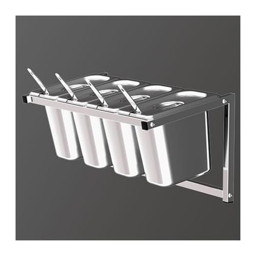 Organizador de especias de acero inoxidable, solución de ahorro de espacio para almacenamiento de condimentos de cocina y condimentos