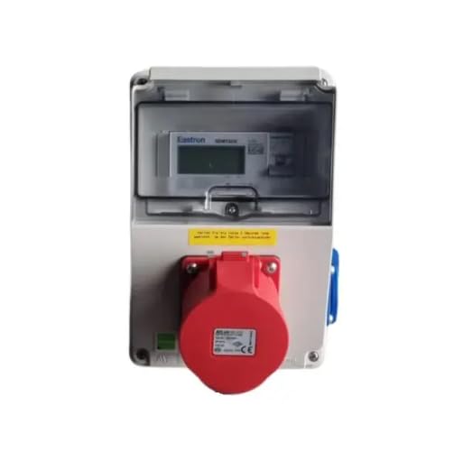 NAKA Stromzähler Drehstromzähler 32A MID Geeicht Mobiler Digital Zwischenstecker Box 400V / 32A CEE-Stecker Und Kupplung 1x230V