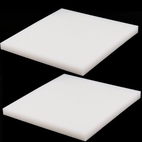 Image of 2 PCS 12 x 12 x 1 /2 Inch White HDPE Plastic Sheet, 12.5mm Thick High Density Polyethylene Board, Square Plastic Sheet for DIY Projects
