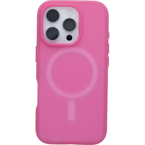 Image of OtterBox iPhone 16 Pro Symmetry Series Soft Touch - Foxberry Pink | Soft-Touch Silicone, Sleek Rubber Design, Ultra-Slim Phone Case for Apple iPhone with Raised Edges & Drop Protection