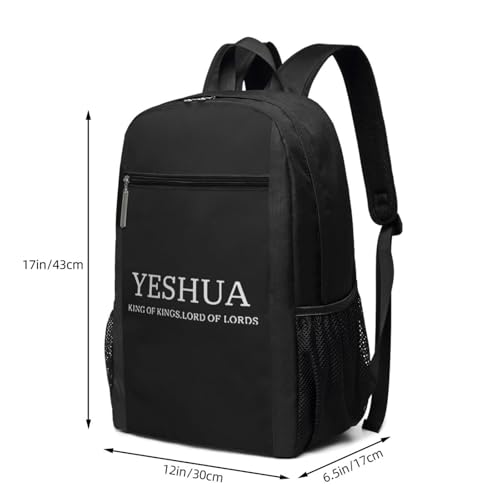 Yeshua Jesus Christian Travel Laptop Backpack, Business Anti Theft Slim Sturdy Laptops Backpacks, College Computer Bag Gift for Men & Women Fits 17 Inch Notebook,Black3