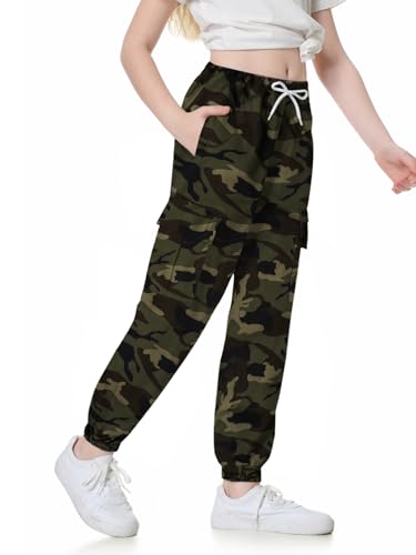 Image of SANGTREE Girls & Womens Printing Cargo Jogger Pants,6 Years - Women 2XL