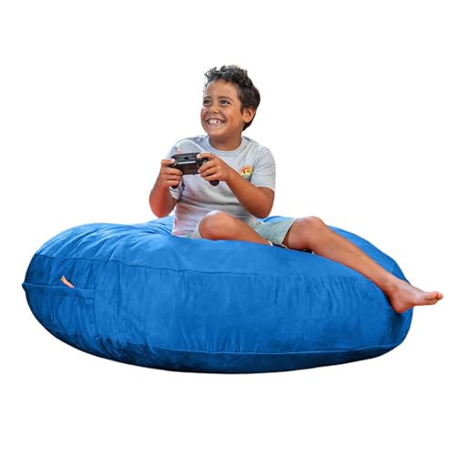 Jaxx Bean Bags Cocoon Junior Kids Bean Bag, 4-Feet, Blueberry