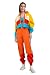 galeeup Women 80s Tracksuit Costume Hip Hop 90s Sportswear Windbreaker Jumpsuit Disco Track Suit Outfits 6 Piece Set (US, Alpha, Medium, Regular, Regular, Orange Yellow)