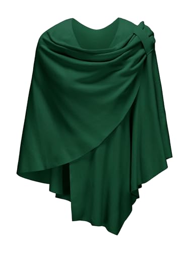 Beautiful Nomad Women's Elegant Poncho Sweater Wrap Cross Front Soft