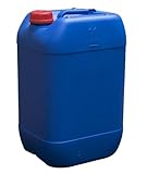 HELGUEFER - Bidon 25 Litros Rectangular Azul Apilable | Garrafa Plastico PEHD Reutilizable, Libre de BPA | Bidon Agua, Aceites, Salsas, Apto para Uso Alimentario | Resistente, Seguro, Fácil Almacenaje