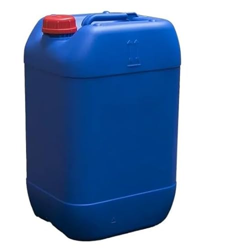 HELGUEFER - Bidon 25 Litros Rectangular Azul Apilable | Garrafa Plastico PEHD Reutilizable, Libre de BPA | Bidon Agua, Aceites, Salsas, Apto para Uso Alimentario | Resistente, Seguro, Fácil Almacenaje