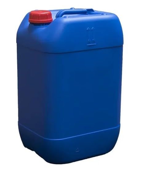 HELGUEFER - Bidon 25 Litros Rectangular Azul Apilable | Garrafa Plastico PEHD Reutilizable, Libre de BPA | Bidon Agua, Aceites, Salsas, Apto para Uso Alimentario | Resistente, Seguro, Fácil Almacenaje