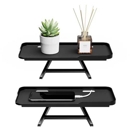 CABTE Adjustable Steel TV Top Shelf, Floating TV Stand, Universal Monitor Shelf for Soundbar, Game Console, Cable Box, Router Shelves (11.8 x 4.9 inch)