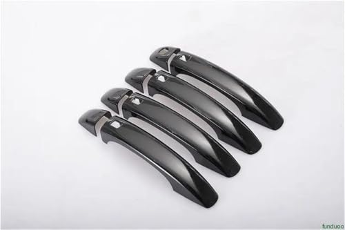 Cubierta de manija de puerta coche para Audi A4 B8 2009-2016 negro brillante