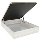 DUÉRMETE ONLINE - Canapé Abatible 150x190 cm Polar | Gran Capacidad | Estructura Súper Reforzada | Tapa Transpirable 3D | Incluye Subida a Domicilio