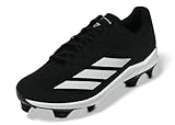 Adidas Men's Adizero Electric 2.0 TD TPU Baseball, Black/White/Black, 10.5